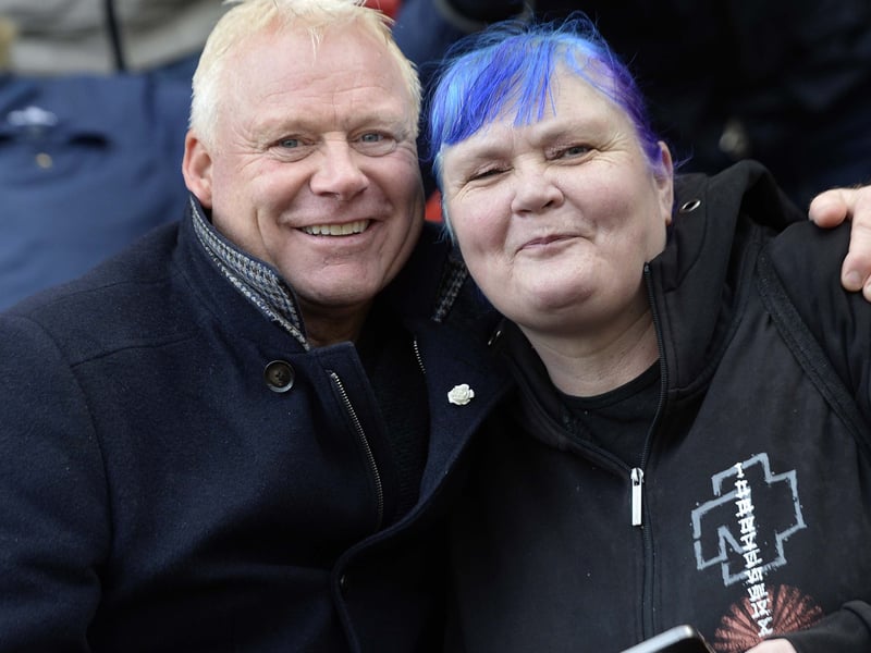 Owls fans who made the short journey to Rotherham to watch a 1-0 win in the local derby - Tommy Craig was spotted at this one!