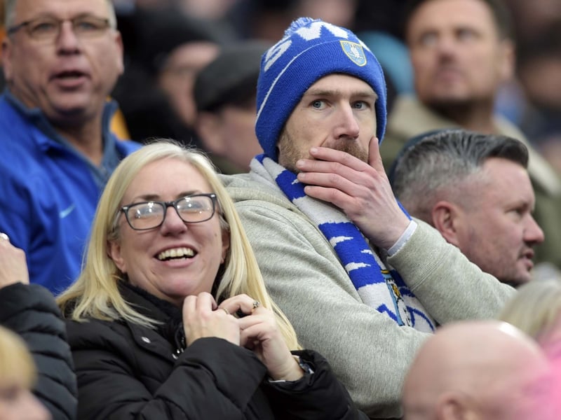 Owls fans who made the short journey to Rotherham to watch a 1-0 win in the local derby.