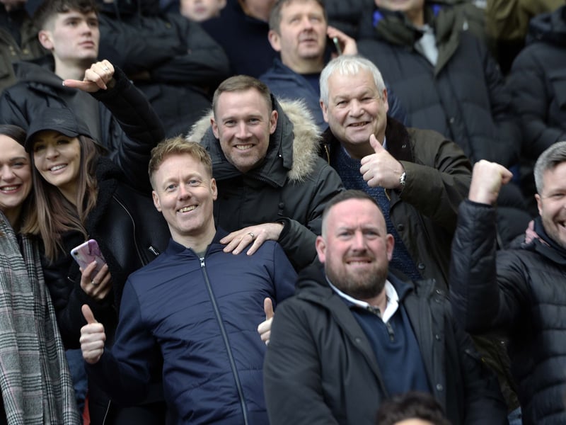 Owls fans who made the short journey to Rotherham to watch a 1-0 win in the local derby.