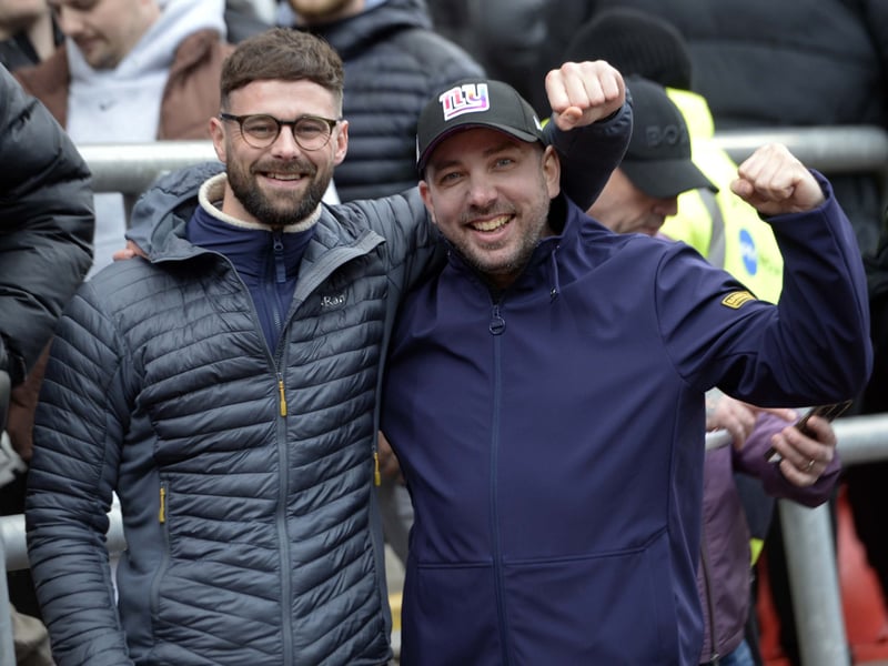 Owls fans who made the short journey to Rotherham to watch a 1-0 win in the local derby.