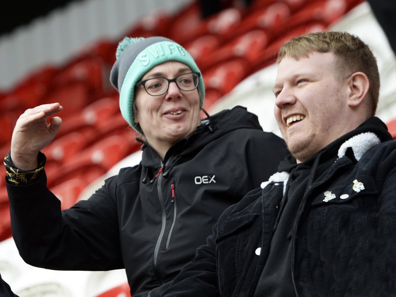 Owls fans who made the short journey to Rotherham to watch a 1-0 win in the local derby.