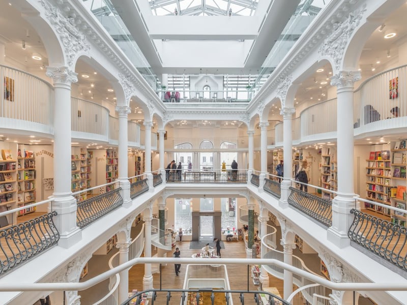 It took five years to turn this building - originally built in 1903 by a family of bankers before being confiscated by the Communist regime who used it as a general store - into one of the world's most beautiful bookstores. The labour of love was carried out by the grandson of the original owner of the building - following a 24 year legal battle to reclaim it.