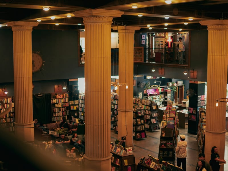 This LA bookshop claims the crown as the most Instagrammed in the world and with good reason. Housed inside a former bank, The Last Bookstore delights visitors with its marble pillars, vaulted ceilings, and artfully arranged books. Two iconic backdrops—the tunnel created by stacked books and the oval-shaped cutout—account for many of its Instagram posts. Get creatively lost amid the store's rainbow of colour-coded spines and ever-changing displays as you capture photos sure to enchant your followers.