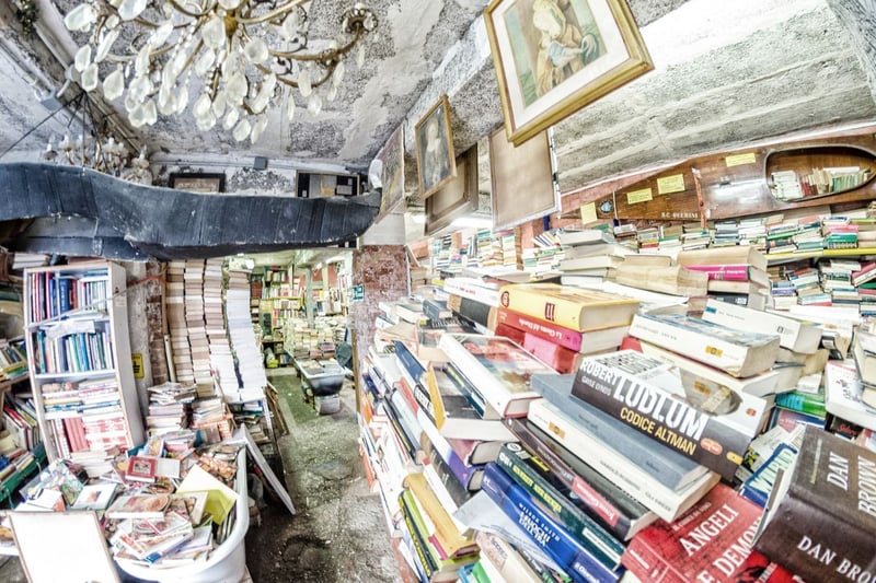 Having a bookstore in a city prone to flooding can be an issue - one that this shop has countered by keeping all their stock in waterproof basins bins, baths and even a full-size gondola. It's all hidden away underground off an unassuming 13th century alleyway.