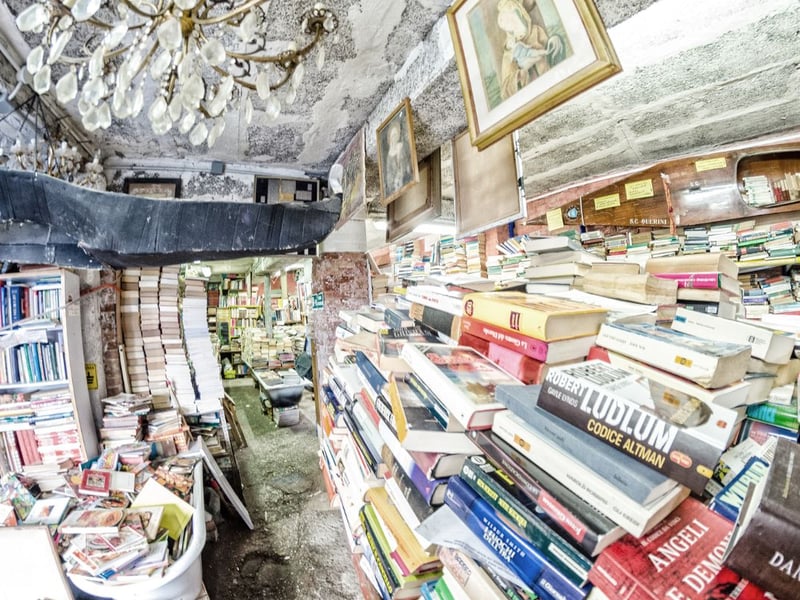 Having a bookstore in a city prone to flooding can be an issue - one that this shop has countered by keeping all their stock in waterproof basins bins, baths and even a full-size gondola. It's all hidden away underground off an unassuming 13th century alleyway.