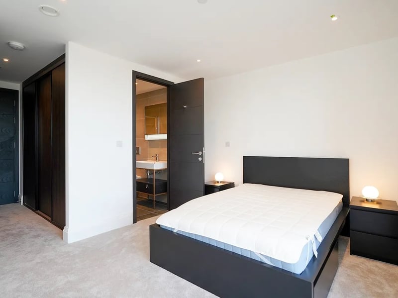 The master bedroom has a spacious dressing area and en-suite.