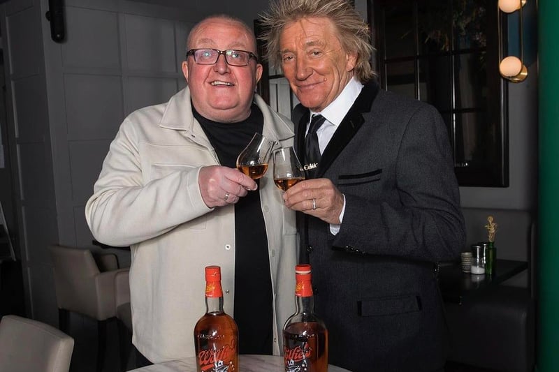 Rod Stewart made an appearance at Glaschu restaurant in Glasgow's Royal Exchange Square back at the beginning of March. He was a big fan of their Appletini which featured his very own Wolfie's whisky. 