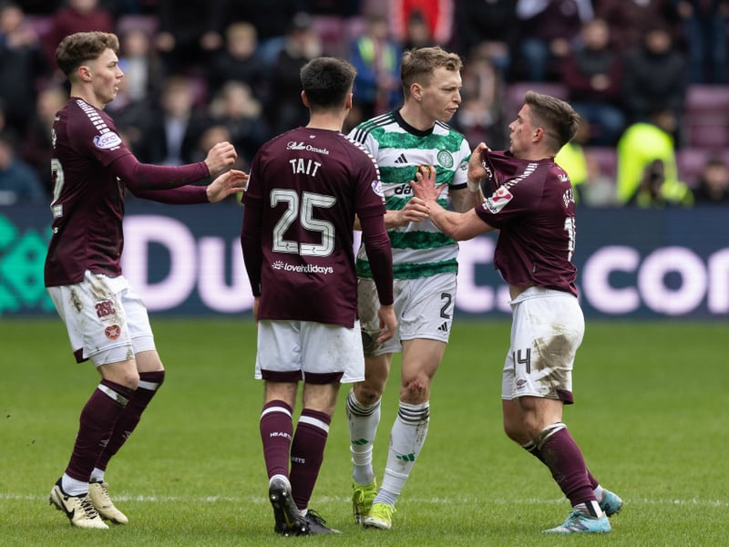 Johnston was kicking every ball as Celtic went down, but when picking a Hearts fight, the Jambos cavalry arrived.