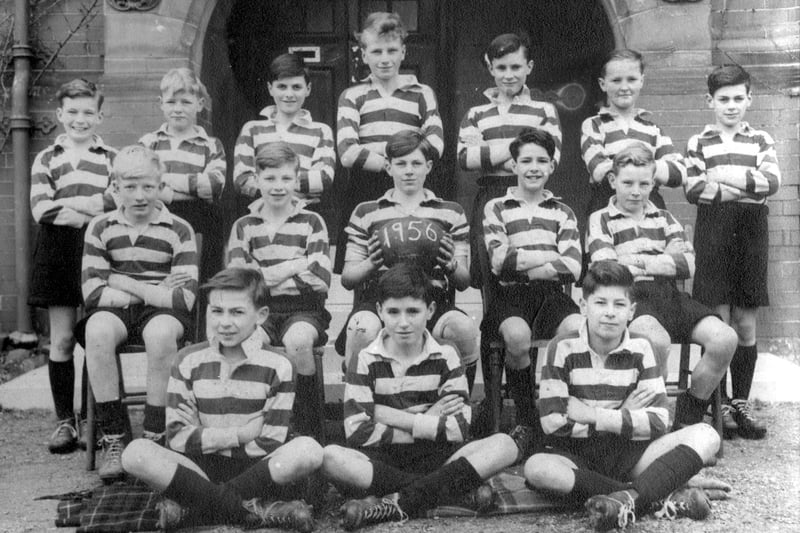 Here's a sporting picture which might stir school day memories. It shows a rugby team from Lawrence House School, St Annes, in 1956