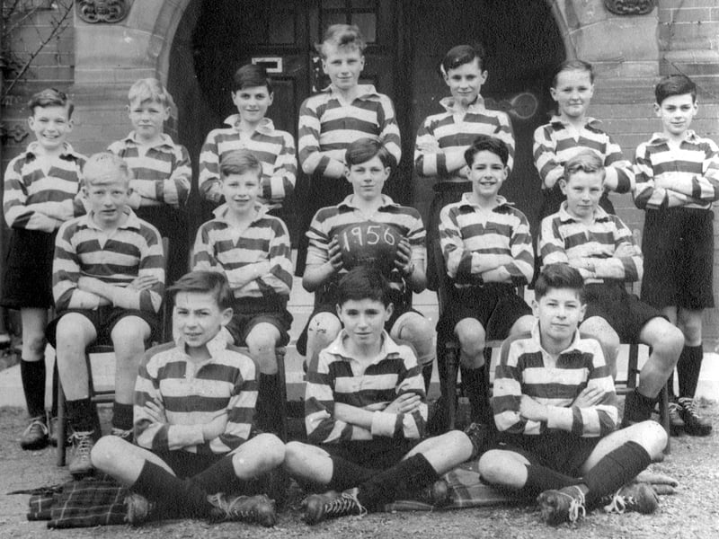 Here's a sporting picture which might stir school day memories. It shows a rugby team from Lawrence House School, St Annes, in 1956