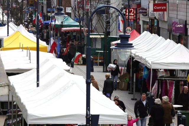 A continental market in South Shields in 2006