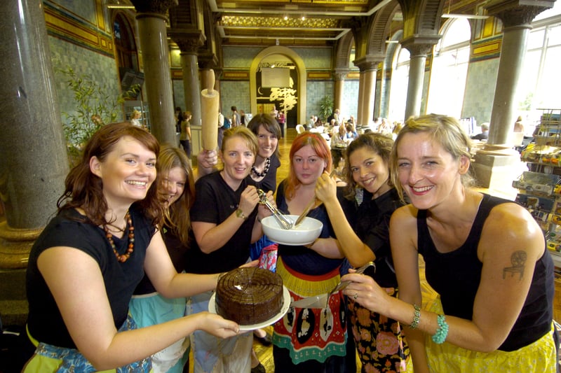 September 2007 and a  group of Armley residents launched a competition to search for the best cake baker in Leeds, Pictured, from left, are Clancy Walker, Emma Bearman, Dawn Newsome, Jane Scroggie, Michelle Duxbury-Townsley, Leah Vigon and Casey Orr.