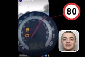 Brandon South uploaded the shocking footage - which also shows him drifting his vehicle on public roads on numerous occasions - to his social media accounts, shortly before the fatal crash on Haugh Road in Rawmarsh, Rotherham, which led to the death of pedestrian, Robert Chessman