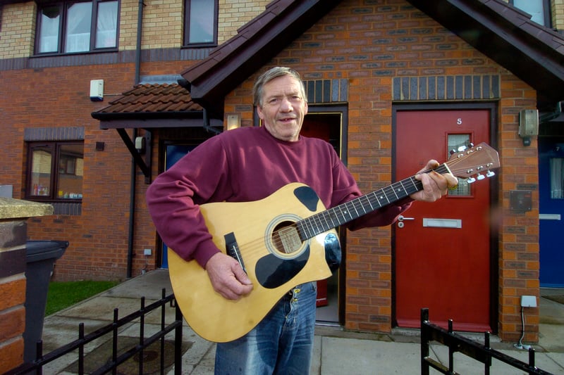 This is Malcolm Roberts who was facing eviction from his Armley home in November 2007 after neighbours complained to Leeds City Council about him playing his guitar to much.