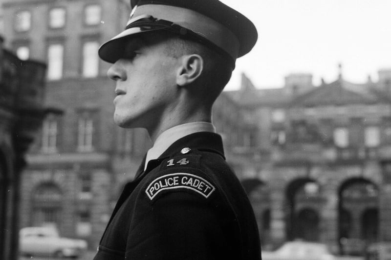 An Edinburgh police cadet in December 1964