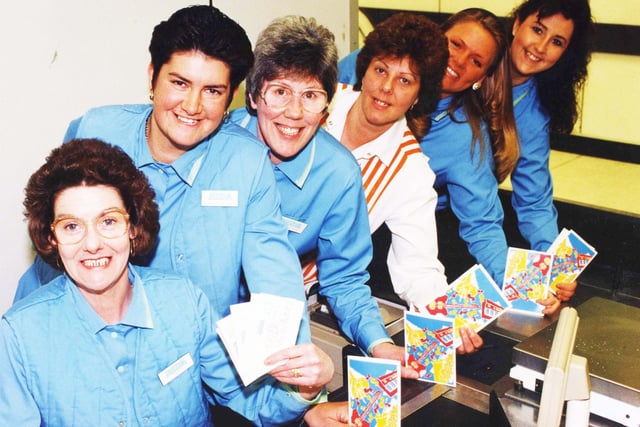 Asda staff from Ocean Road, South Shields store received awards for giving good customer service in 1994. Pictured are Tricia Heselton, Mandy Hutchinson, Norma Liddle, Sylvia Lamb, Tina Barker and Gillian Hensan.