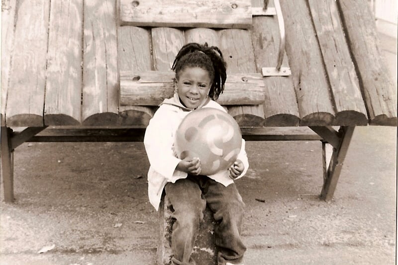 A young child in the mid 1980's.
