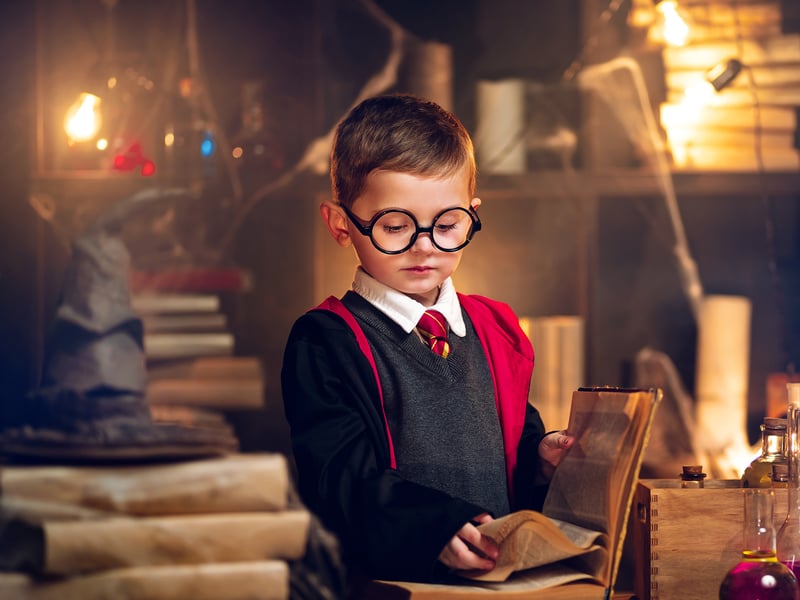 Perfect if all you have to hand is a school uniform and a faint hope of pulling something together, why not help your child polyjuice themselves into a Harry Potter character? Added accessories such as wands, glasses, hats or cloaks are helpful, but you can always opt for a drawn on scar to help as well. 