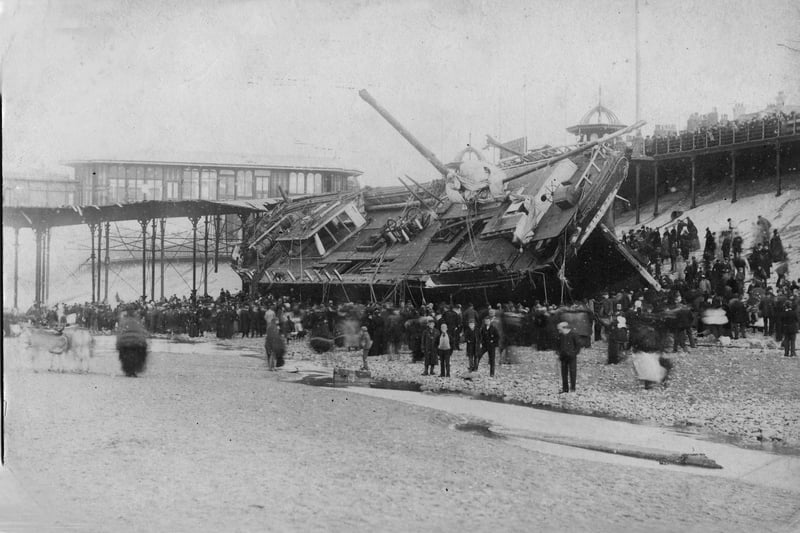 The 767-ton barque Sirene near the North Pier Blackpool in October 1892