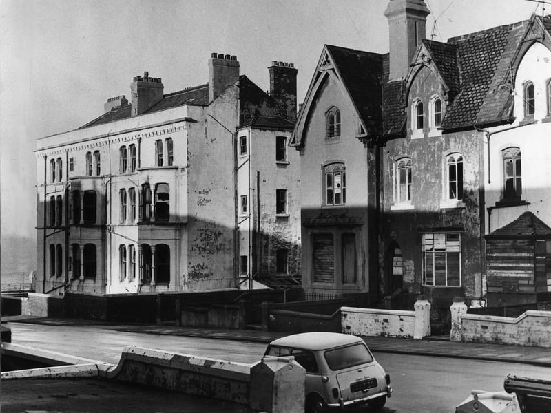 Derby Road, North Shore in 1967. Houses on the south west corner of the Pembroke Estate on part of which the old Derby Baths was built
