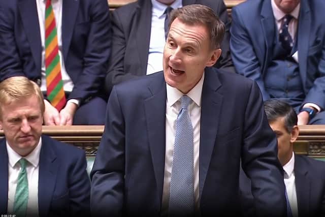 Chancellor Jeremy Hunt delivers his Spring Statement in the House of Commons. (Credit: House of Commons/UK Parliament/PA Wire)