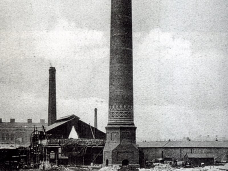 Refuse destruction works chimney, close to Rigby Road and Blackpool FC North Stand