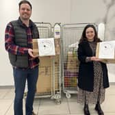Arron and Lucy Mellon-Jameson, parents to Jude, who sadly passed away last year, gifted hundreds of books to The Children's Hospital Charity to celebrate World Book Day in his memory