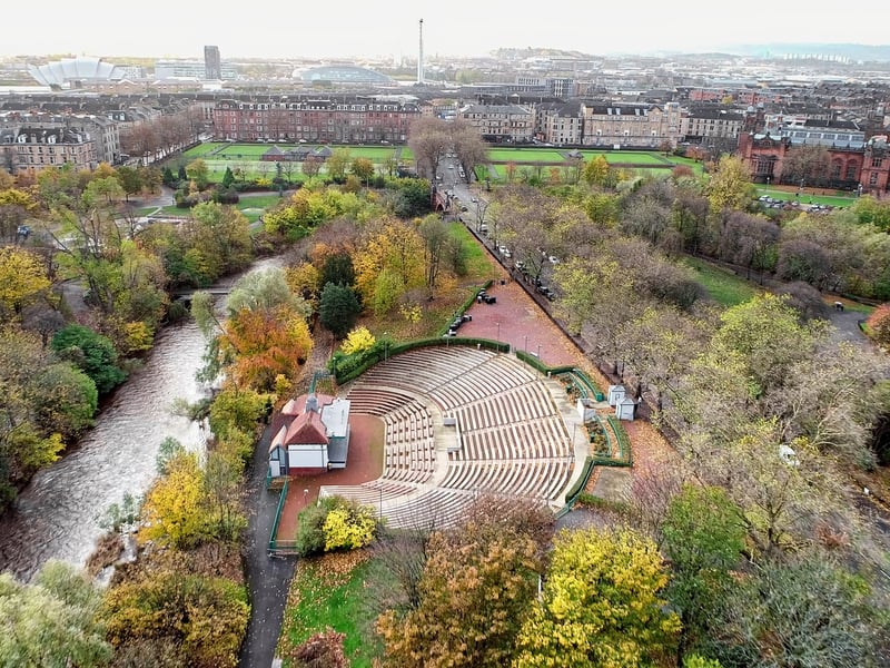 Located in Kelvingrove Park, Kelvingrove Bandstand is ranked third in Pollstar's list of Europe's top 25 amphitheatres.
