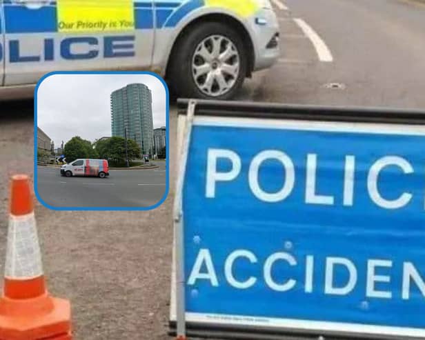 The collision took place on the Moore Street/St Mary's Gate roundabout off Ecclesall Road in Sheffield yesterday morning (Wednesday, March 6, 2024), shortly after rush hour