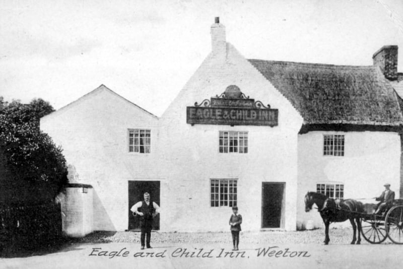 One of the oldest inns in the Fylde is the Eagle and Child at Weeton, built more than 420 years ago and originally thatched. The Danes first settled in Weeton and built a road through the district to Poulton, about 1040