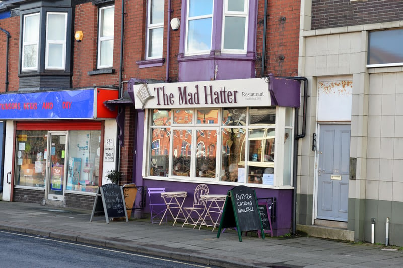 A charming spot on Sea Road, full of character, The Mad Hatter has a rating of 4.7. One review reads: "Just gone to collect Sunday dinner. I could hardly fit it all on the plate. Tastes fresh and absolutely amazing, will be ordering every Sunday. Thank you."