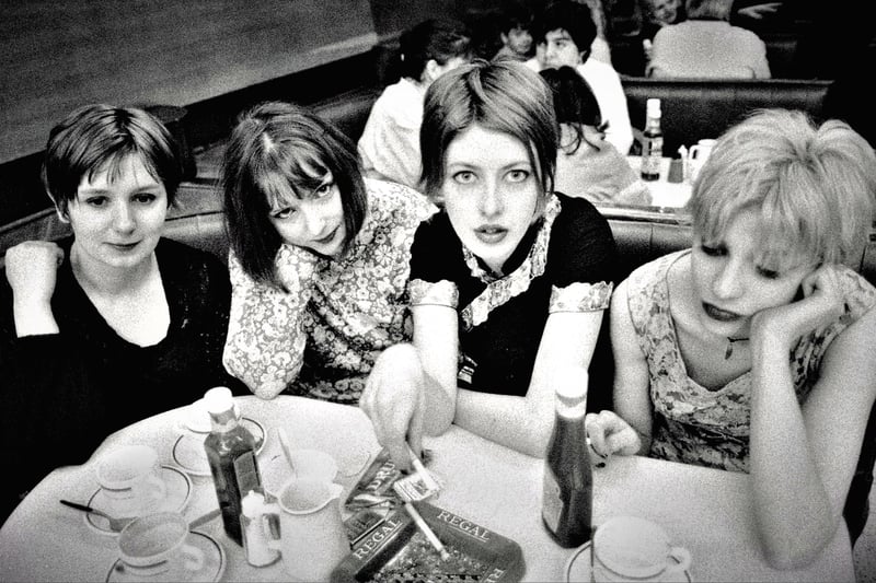 Glasgow band Lung Leg pictured in Cafe D'Jaconelli in Maryhill. They were formed in the city in 1994 and were heavily influenced by Post Punk. 