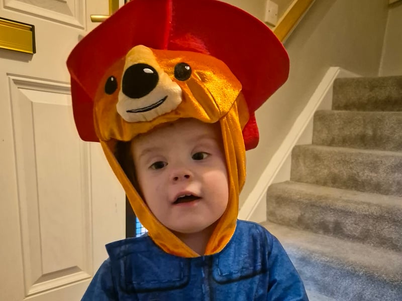 Hide your marmalade sandwiches! Gemma's little lad has dressed as Paddington Bear today.