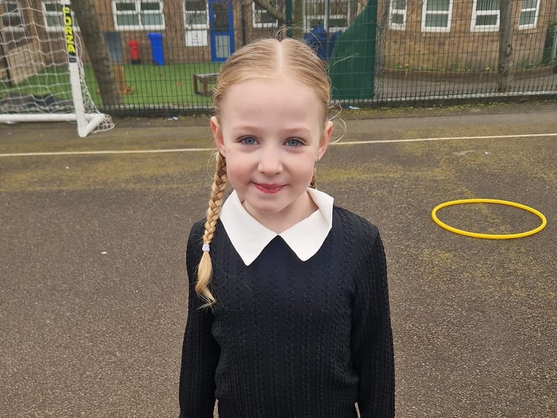 Codie Louise Madey's daughter has smashed the Wednesday Addams look.