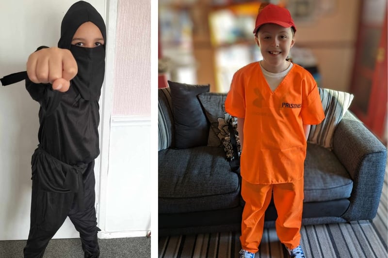 L: Joseph age 9 as ninja kid. R: Samuel Levent age 10 as Stanley Yelnat from Holes