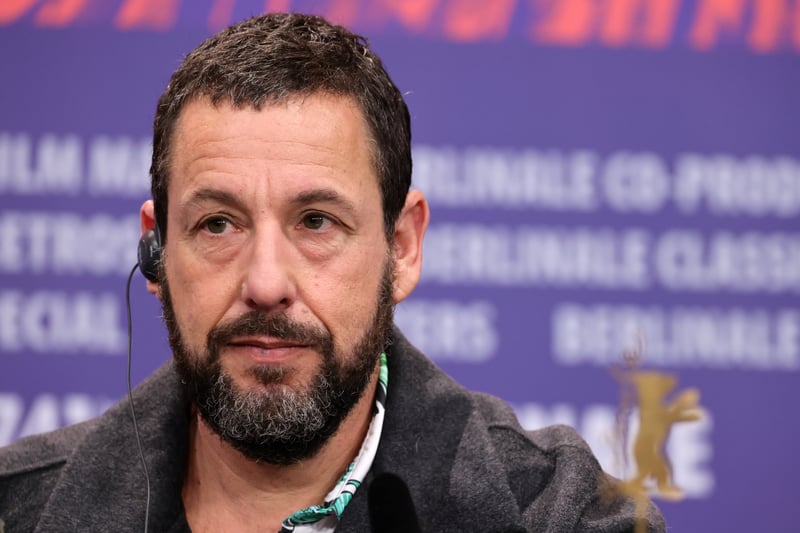 Adam Sandler at the "Spaceman" press conference during the 74th Berlinale International Film Festival Berlin at Grand Hyatt Hotel on February 21, 2024 in Berlin, Germany. (Photo by Andreas Rentz/Getty Images)