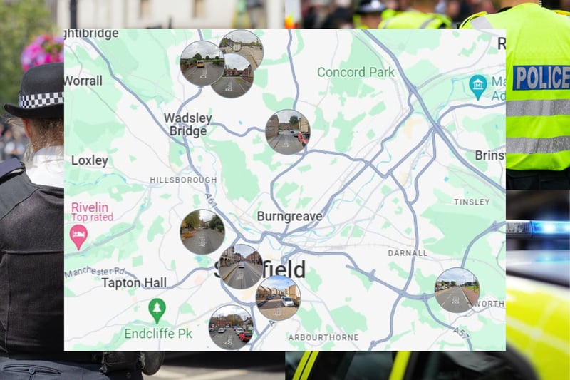 The nin worst streets in Sheffield for reported anti-social behaviour have been revealed.