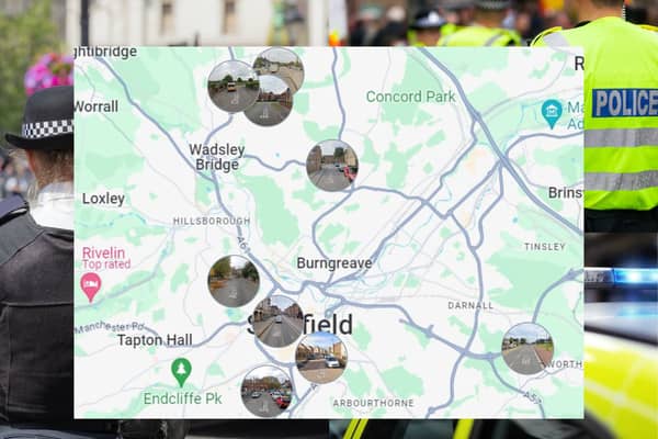 The nin worst streets in Sheffield for reported anti-social behaviour have been revealed.