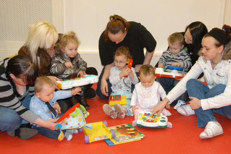 Fun times at the parent and toddler group at Pallion Action Group in 2010.