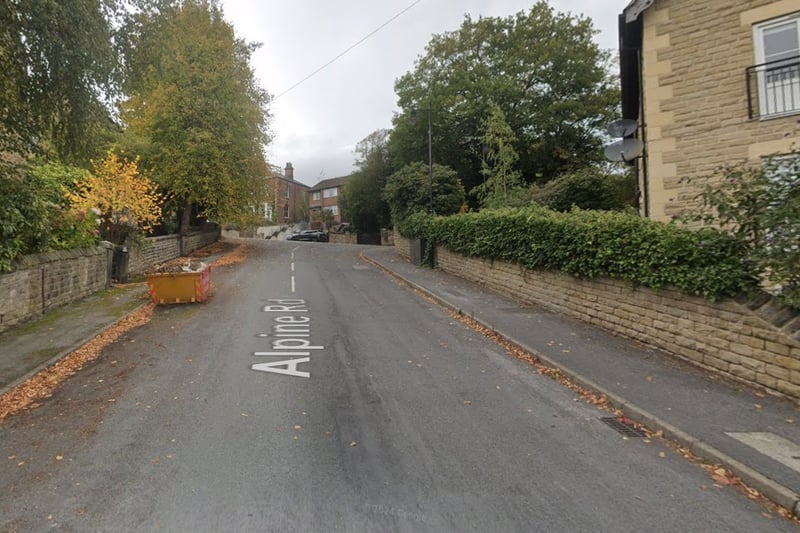 The joint third-highest number of reports of antisocial behaviour in Sheffield in January 2024 were made in connection with incidents that took place on or near Alpine Road, Crookesmoor, with 4