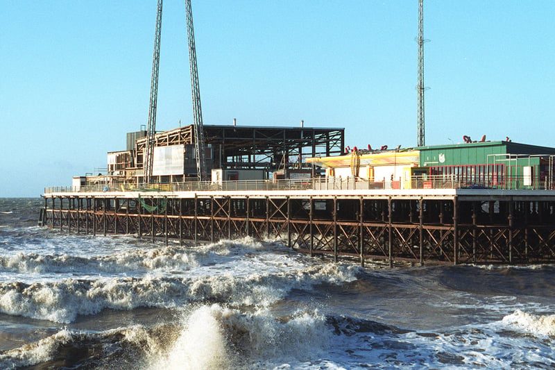 Construction work at the end of Blackpool's South Pier
