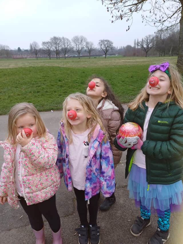 The four girls raised £200 for their fundraising.