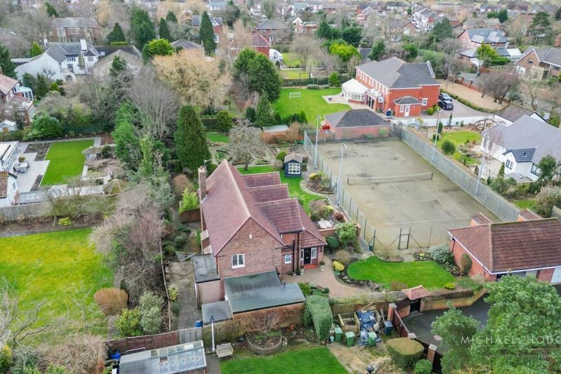 The view from above shows just how extensive the grounds of the Cleadon home actually are.