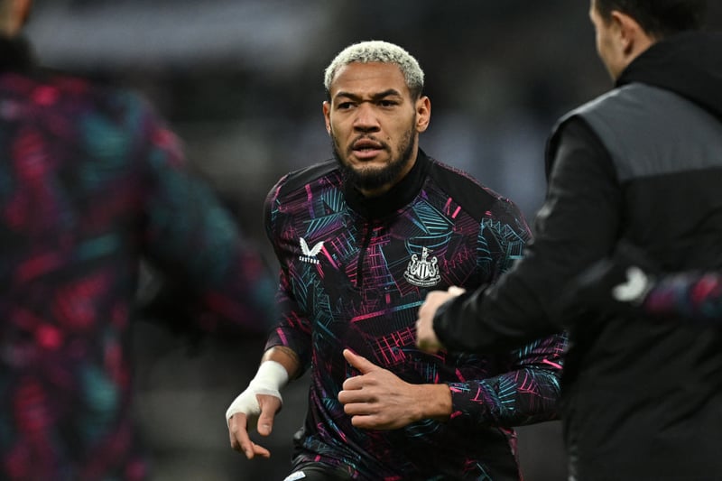 Joelinton has been out of action since he suffered a thigh injury in the FA Cup win against Sunderland and will not return until the final month of the season.