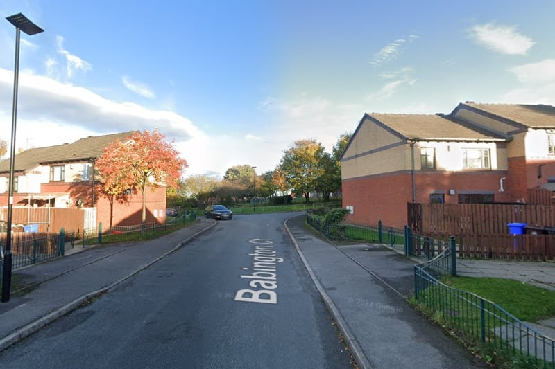 The joint third-highest number of reports of criminal damage and arson in Sheffield in January 2024 were made in connection with incidents that took place on or near Babington Court, Manor, with 3