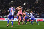 Georginio Rutter of Leeds United heads towards goal and misses during the Sky Bet Championship match between Sheffield Wednesday and Leeds United at Hillsborough on March 08, 2024 in Sheffield, England. (Photo by Ed Sykes/Getty Images)