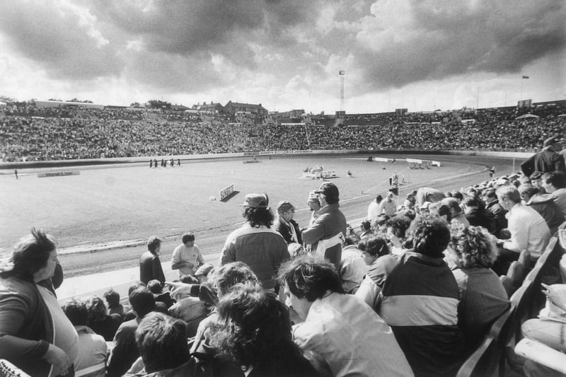 More than 40,000 people watched World Speedway at Odsal stadium in September 1985.