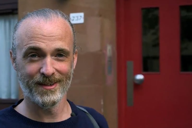 Fran Healy explained that the song "All Of The Places" which featured on Travis' Everything At Once album was inspired by where he grew up in Hamiltonhill where all his family came from. Here he is pictured outside 237 Killearn Street. 
