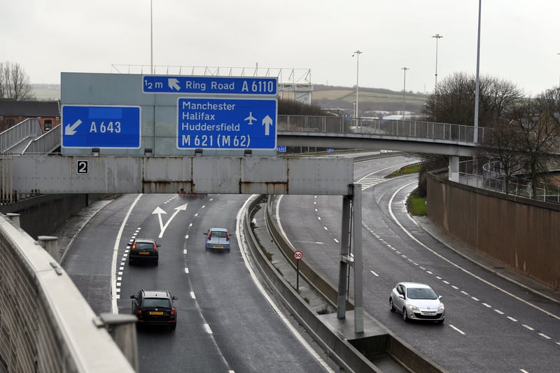 The M62 motorway was a popular choice for being one of Leeds' noisiest roads.