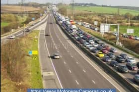 The M1 was closed in both directions near Sheffield due to a police incident.